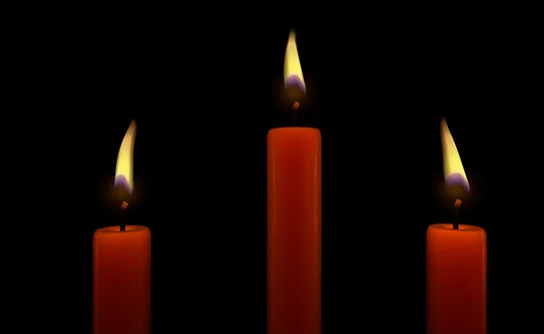 3 свечи — стоковое фото