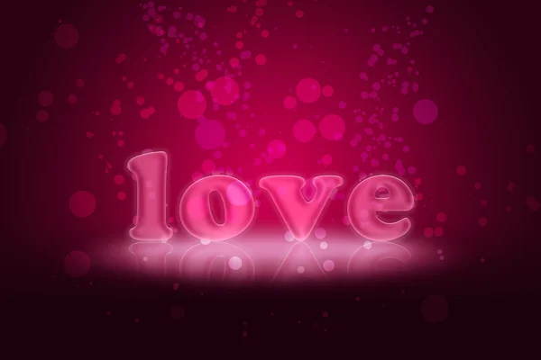 Love and Purple Glitter — Stock Photo, Image