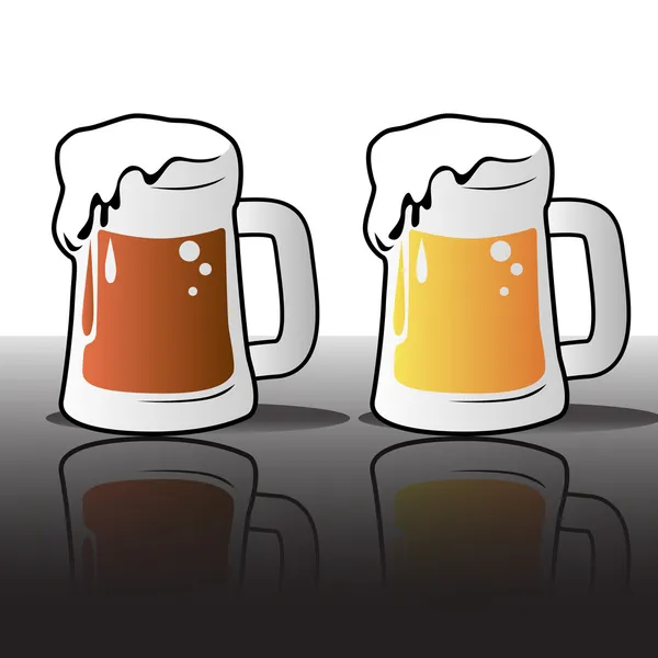 Ποτήρια μπίρας — Διανυσματικό Αρχείο