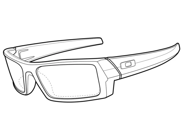 Umriss einer Sonnenbrille — Stockvektor