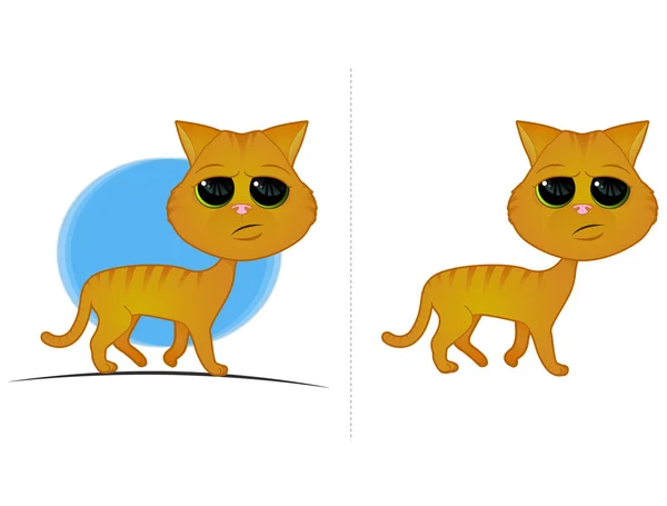 Aranyos narancssárga macska-ikon — Stock Vector