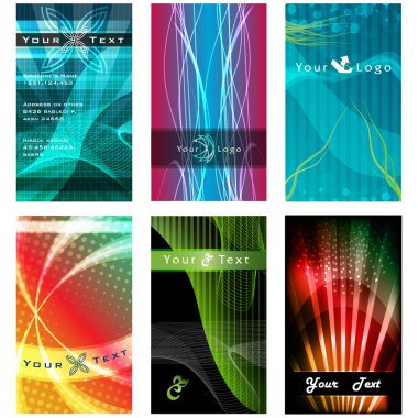 Abstract Business Card Set clipart