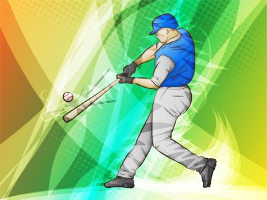 Baseball batter illustration clipart