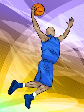 Basketball player illustration clipart