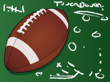 Highly detailed vector football Layout clipart