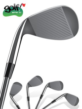 Golf Club/Close up, realistic Iron Illustration clipart