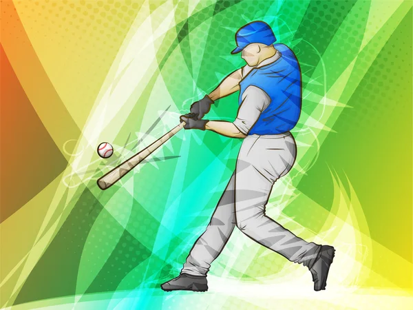 Béisbol bateador ilustración — Vector de stock