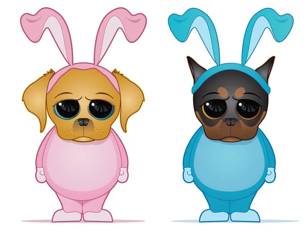 Easter Dogs — Stock Vector