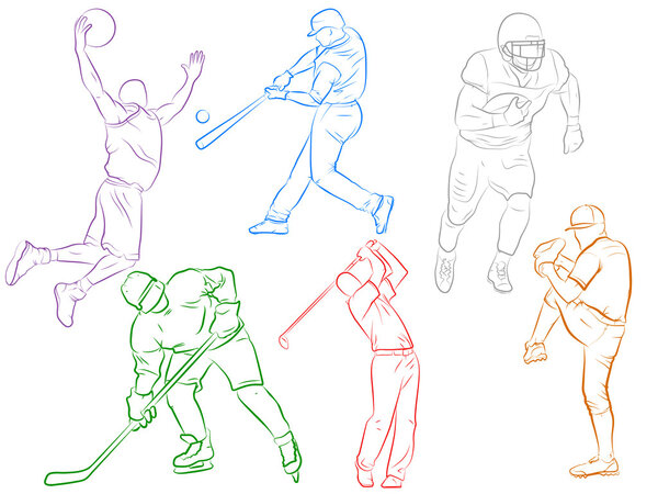 Modern sports icon collection