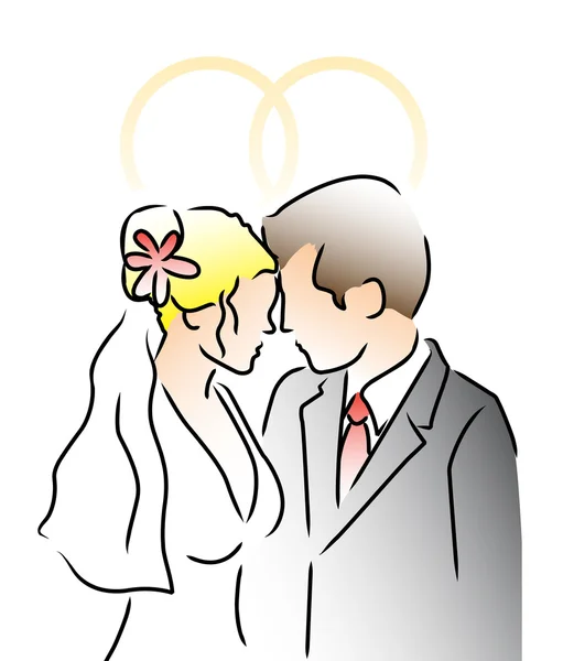 Ilustrações do anel de casamento — Vetor de Stock