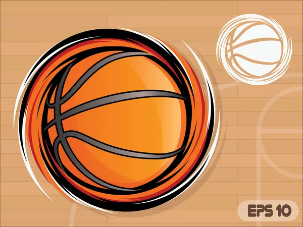 Icône de basket-ball filant — Image vectorielle
