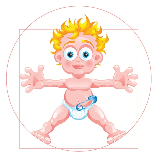 Baby anatomi — Stock vektor