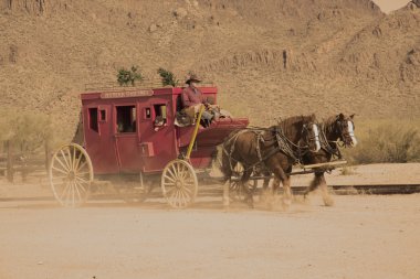 Stagecoach front in Tucson clipart