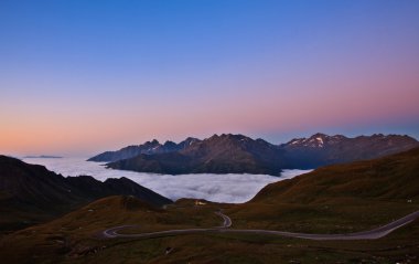 Twisty High Alpine Road - Grossglockner clipart