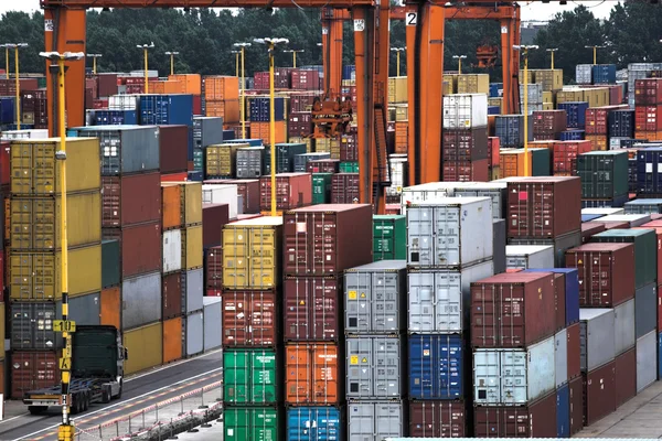 Containerterminal. — Stockfoto