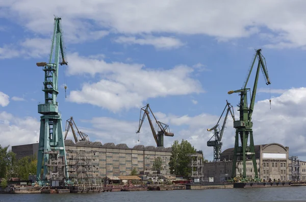 格但斯克的船厂。波兰. — 图库照片