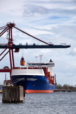 Loading Container Ship. clipart