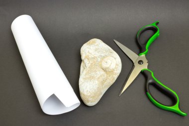 Scissors, paper, stone clipart