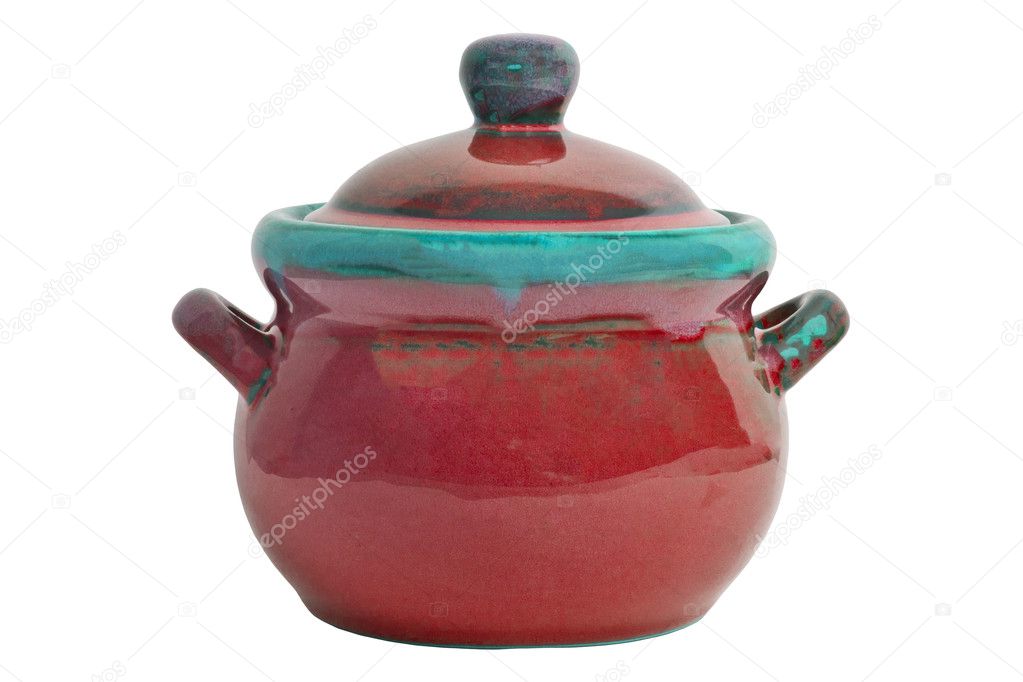 Ceramic pot isolated