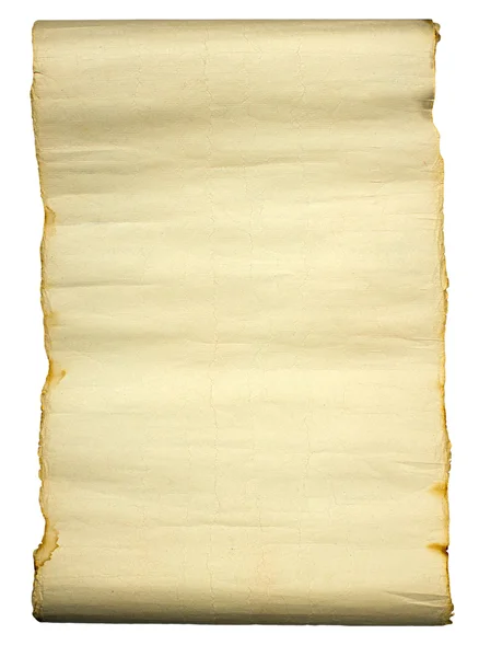 Ancient manuscript isolated over a white background — Stock Photo, Image