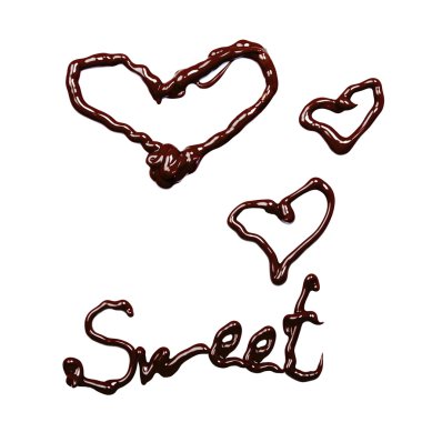 Sweet and hearts isolated on white background clipart