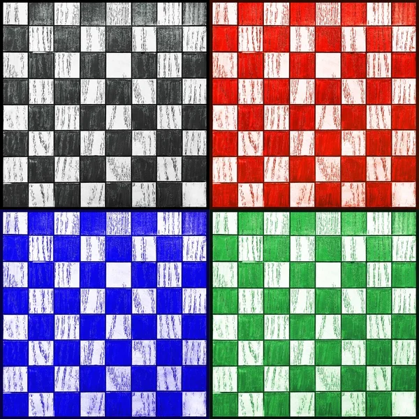 4 chessboards — 스톡 사진