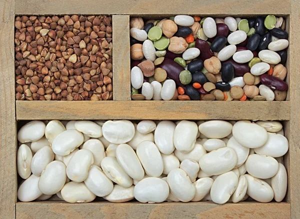 Различные типы зерна — стоковое фото