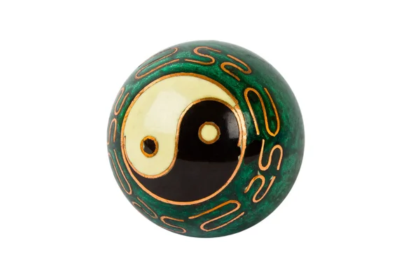 Old yin yang ball — Stock Photo, Image