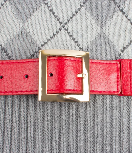 Cinturón rojo en la chaqueta — Foto de Stock
