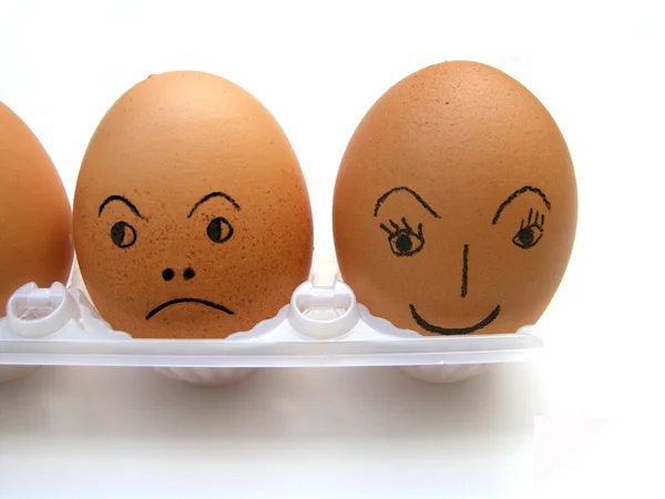 stock image Eggs with faces