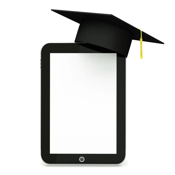 Hat and tablet — Stock Photo, Image