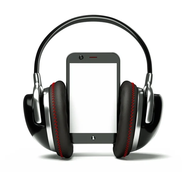 Creative cellphone with headphones — Stock Photo, Image