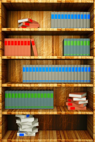 Bookshelf — Stok fotoğraf