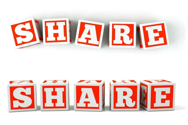Share cubes — Stock Photo, Image