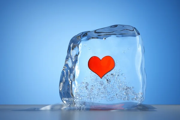 Corazón de hielo — Foto de Stock