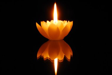 Candlelight and reflection clipart