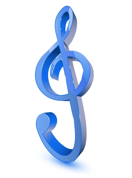 stock vector 3d treble clef symbol