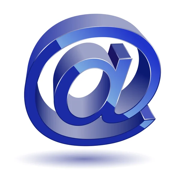 Icono azul de correo electrónico — Foto de Stock