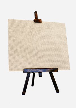 Empty canvas on tripod clipart