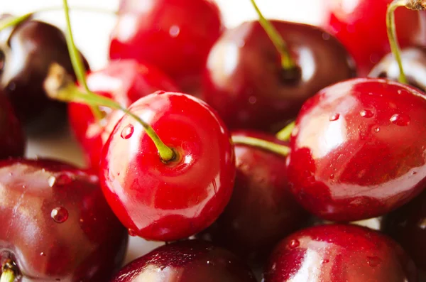 stock image Fresh wet cherries