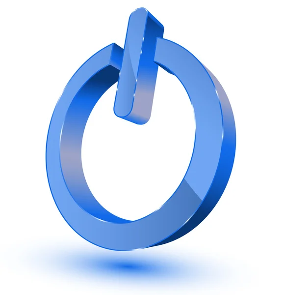 Kék power - ki szimbólum — Stock Vector