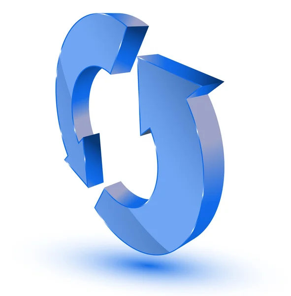 Синий символ рециклинга — стоковый вектор