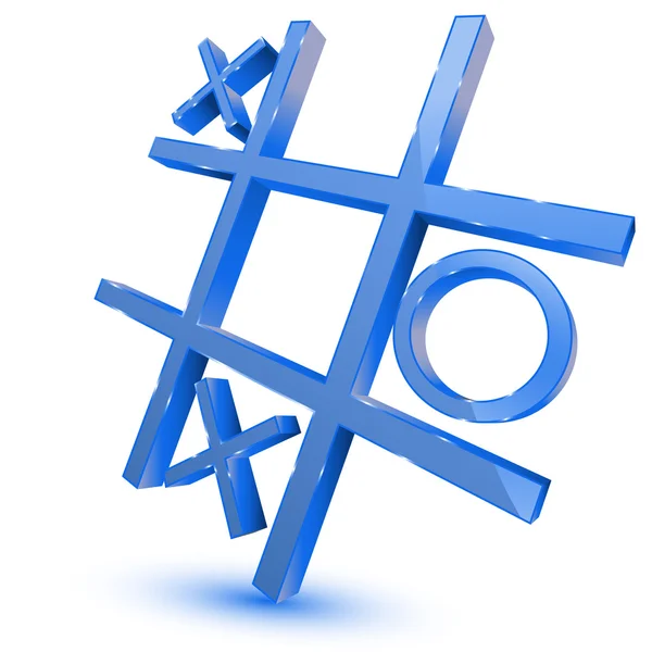 Blue tris game symbol — Stock Vector