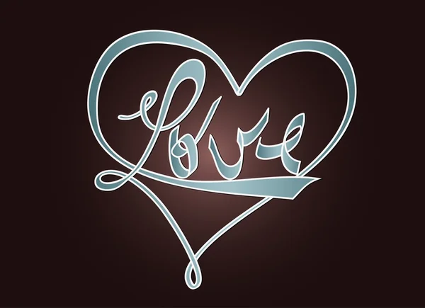 Láska a srdce - design typografie — Stockový vektor