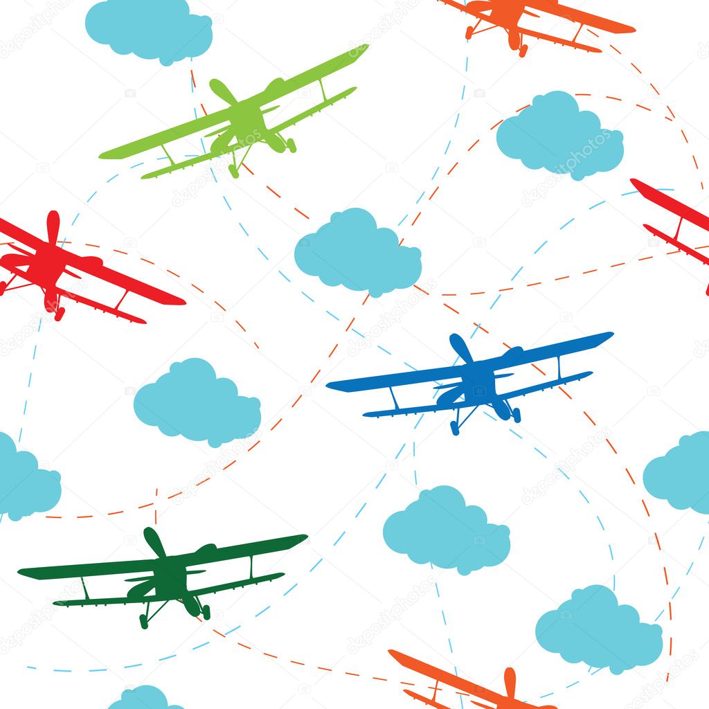 Seamless vector pattern of the plane