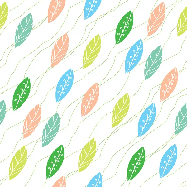 Abstract seamless pattern of leaf — Stock Vector