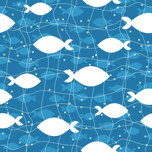 Modèle sans couture des poissons — Image vectorielle