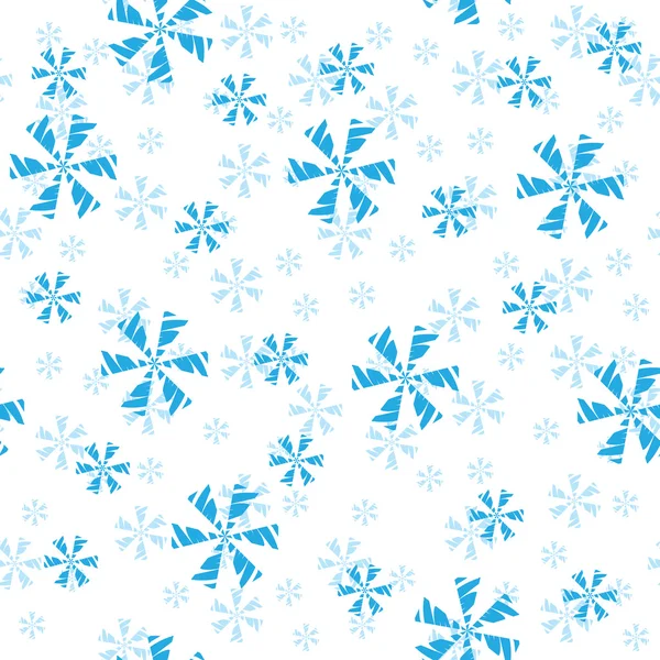 雪片のシームレスなパターン — ストックベクタ