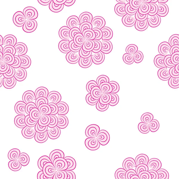 Безшовний візерунок з рожевими квітами — стоковий вектор