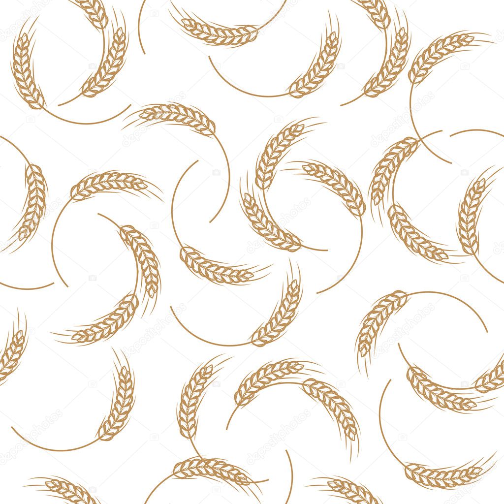 Seamless pattern of wheat